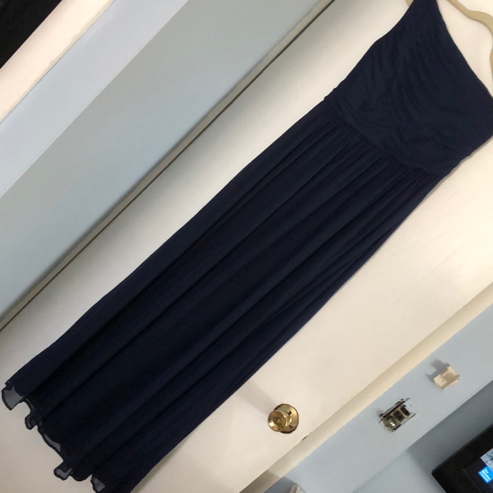 Navy blue One shoulder bridesmaid dress Sz 6